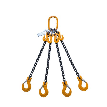 Chain Sling, 9/32, G80, Sling Hook, W/ Chain Adjuster, 7Ft
